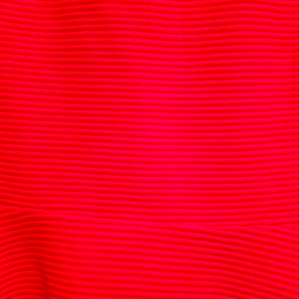 Express Ribbed Orange/Red Dress - Picture 3 of 6